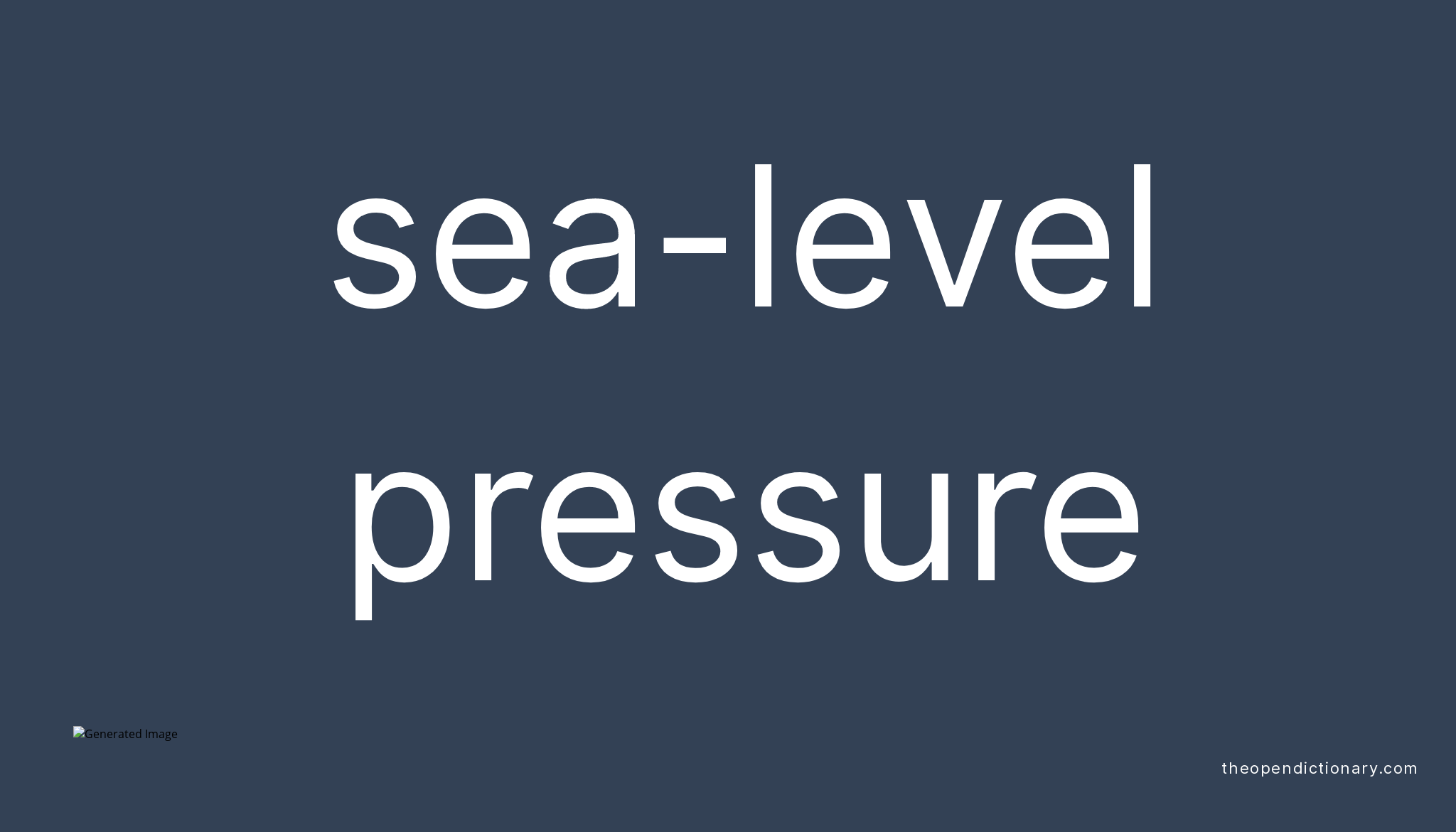 Standard Day Sea Level Pressure